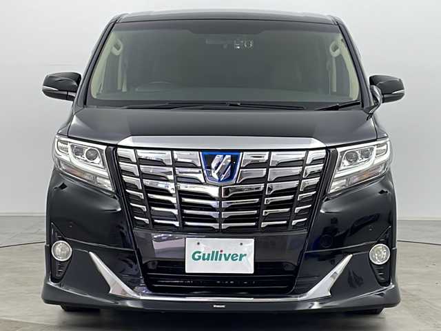 トヨタ アルファードハイブリット X 道央・札幌 2016(平28)年 10.2万km ブラック ・4WD/・社外ナビ＆TV＆CD＆DVD＆USB＆HDMI/・バックカメラ/・フリップダウンモニター/・クルーズコントロール/・黒革調シートカバー/・両側パワースライドドア/・モデリスタエアロ/・前後ドライブレコーダー/・エンジンスターター/・ETC/・ステアリングスイッチ/・LEDヘッドライト/・オートライト/・社外AW付夏タイヤ積載