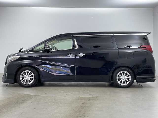 トヨタ アルファードハイブリット X 道央・札幌 2016(平28)年 10.2万km ブラック ・4WD/・社外ナビ＆TV＆CD＆DVD＆USB＆HDMI/・バックカメラ/・フリップダウンモニター/・クルーズコントロール/・黒革調シートカバー/・両側パワースライドドア/・モデリスタエアロ/・前後ドライブレコーダー/・エンジンスターター/・ETC/・ステアリングスイッチ/・LEDヘッドライト/・オートライト/・社外AW付夏タイヤ積載