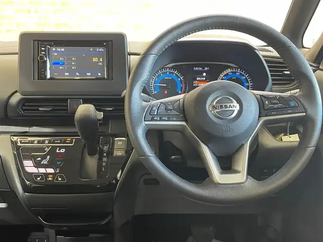 日産 ルークス HWS Gターボ プロパイロットED 岩手県 2023(令5)年 1.3万km フローズンバニラパール ４WD/ターボ/アラウンドビューモニター/ハンズフリーパワースライドドア/プロパイロット/全方位運転支援システム/エマージェンシーブレーキ/車線逸脱警報/車線逸脱抑制機能/踏み間違い衝突防止アシスト/標識認識機能/先行車発進お知らせ機能/前後ソナー/横滑り防止装置/アイドリングストップ/アダプティブLEDヘッドライト/スリムサーキュレーター/ロールサンシェード/前席シートヒーター/社外ナビ/純正15インチアルミホイール