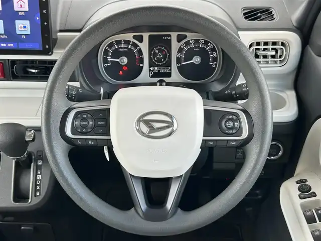 ダイハツ ムーヴ キャンバス ストライプス G ターボ 茨城県 2022(令4)年 2.5万km シャイニングホワイトパール/サンドベージュメタリック 純正ナビ/(AM/FM/CD/DVD/Bluetooth)/フルセグ/純正前方ドライブレコーダー/ETC/クルーズコントロール/両側パワースライドドア/前席シートヒーター/衝突軽減ブレーキ/横滑り防止措置/アイドリングストップ/コーナーセンサー/純正ドアバイザー/純正フロアマット/フォグランプ/プッシュスタート/スマートキー