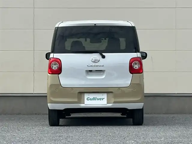 ダイハツ ムーヴ キャンバス ストライプス G ターボ 茨城県 2022(令4)年 2.5万km シャイニングホワイトパール/サンドベージュメタリック 純正ナビ/(AM/FM/CD/DVD/Bluetooth)/フルセグ/純正前方ドライブレコーダー/ETC/クルーズコントロール/両側パワースライドドア/前席シートヒーター/衝突軽減ブレーキ/横滑り防止措置/アイドリングストップ/コーナーセンサー/純正ドアバイザー/純正フロアマット/フォグランプ/プッシュスタート/スマートキー