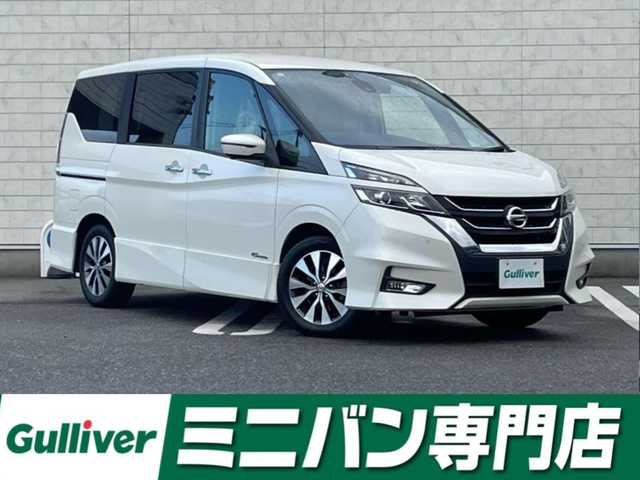 日産 セレナ ハイウェイスター Vセレクション 福岡県 2017(平29)年 8.1万km ブリリアントホワイトパール 純正7型SDナビ(フルセグTV/CD/BT)/全方位/オートホールド/コーナーセンサー/パーキングアシスト/プロパイロット/両側電動/ドラレコ/デジタルインナーミラー/ETC/USB/純正アルミホイール/スペアキー/プッシュスタート/スマートキー