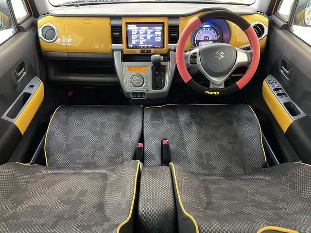 スズキ ハスラー J 新潟県 2019(平31)年 6.4万km アクティブイエロー/ホワイト2トーンルーフ 4WD/純正SDナビ(CN-RZ853)/CD/DVD/BT/フルセグテレビ/バックカメラ/衝突被害軽減ブレーキ/レーンキープアシスト/ベンチシート/シートヒーター/ミラーヒーター/ステアリングスイッチ/スマートキー/プッシュスタート/キセノンヘッドライト/オートライト/フォグランプ/純正15インチアルミホイール