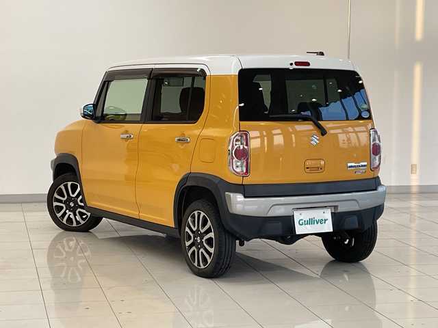 スズキ ハスラー J 新潟県 2019(平31)年 6.4万km アクティブイエロー/ホワイト2トーンルーフ 4WD/純正SDナビ(CN-RZ853)/CD/DVD/BT/フルセグテレビ/バックカメラ/衝突被害軽減ブレーキ/レーンキープアシスト/ベンチシート/シートヒーター/ミラーヒーター/ステアリングスイッチ/スマートキー/プッシュスタート/キセノンヘッドライト/オートライト/フォグランプ/純正15インチアルミホイール