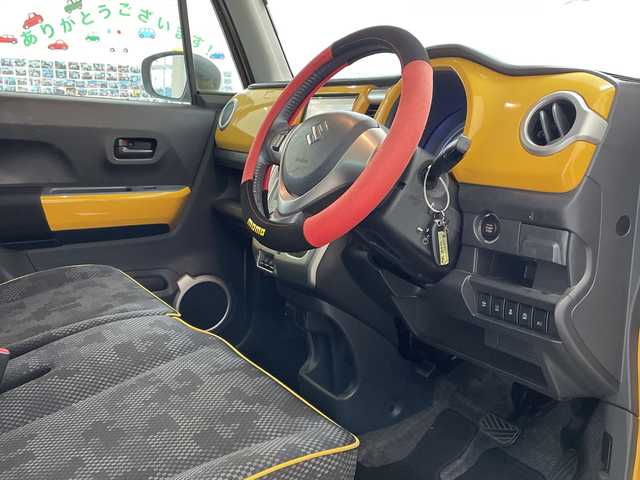 スズキ ハスラー J 新潟県 2019(平31)年 6.4万km アクティブイエロー/ホワイト2トーンルーフ 4WD/純正SDナビ(CN-RZ853)/CD/DVD/BT/フルセグテレビ/バックカメラ/衝突被害軽減ブレーキ/レーンキープアシスト/ベンチシート/シートヒーター/ミラーヒーター/ステアリングスイッチ/スマートキー/プッシュスタート/キセノンヘッドライト/オートライト/フォグランプ/純正15インチアルミホイール