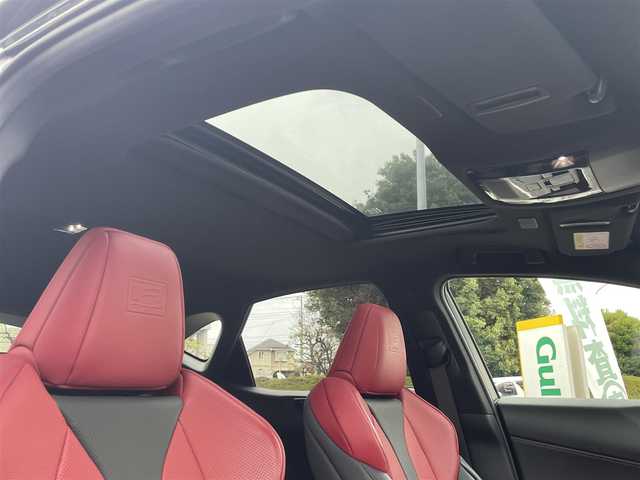 レクサス ＮＸ 350h Fスポーツ 神奈川県 2023(令5)年 3.4万km グラファイトブラックガラスフレーク 禁煙車/ワンオーナー/サンルーフ/前席パワーシート/赤黒コンビ本革シート/・シートヒーター/エアシート/純正ナビ/・フルセグTV/BT/Miracast/パノラミックビューモニター/前後ドライブレコーダー/ビルトインETC2.0/社外GPSレーダー/ヘッドアップディスプレイ/レクサスセーフティシステム/・リヤクロストラフィックアラート/・レーンディパーチャーアラート/・プリクラッシュセーフティ/・レーダークルーズコントロール/・ブラインドスポットモニター/・アダプティブハイビームシステム/・ロードサインアシスト/・ドライバー異常時対応システム/・プロアクティブドライビングアシスト/パワーバックドア/パドルシフト/ステアリングヒーター/純正20インチAW/LEDヘッドライト/フォグランプ/カードキー×1/スマートキー×2/純正フロアマット/保証書/取扱説明書