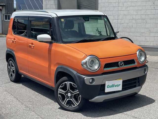 マツダ フレア クロスオーバー XT 愛知県 2014(平26)年 12.8万km パッションオレンジ ホワイト2トーン ワンオーナー/ディスプレイオーディオ/Bluetooth接続/ETCビルトイン/USB入力端子/バックカメラ/シートヒーター/衝突被害軽減システム/横滑り防止装置/ABS/アイドリングストップ/盗難防止装置/オートライト/純正アルミホイール/ベンチシート/フロアマット/電動格納式ミラー/スマートキー/スペアキー/保証書/プッシュスタート