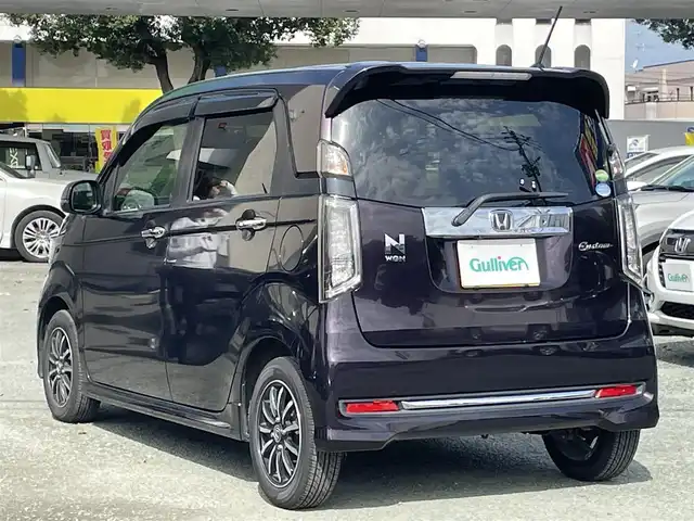 ホンダ Ｎ ＷＧＮ カスタム G Lパッケージ 熊本県 2017(平29)年 4.1万km プレミアムベルベットパープル・パール プッシュスタート/純正ナビ/（CD・DVD・フルセグTV・BTオーディオ・SD）/バックカメラ/ビルトインETC/ドライブレコーダー/純正14インチAW/クルーズコントロール/ハーフレザーシート/ディスチャージヘッドライト/オートライト/フォグライト/横滑り防止装置/ウィンカーミラー/純正フロアマット/純正ドアバイザー/新車保証書/取扱説明書/スマートスペアキー×1本