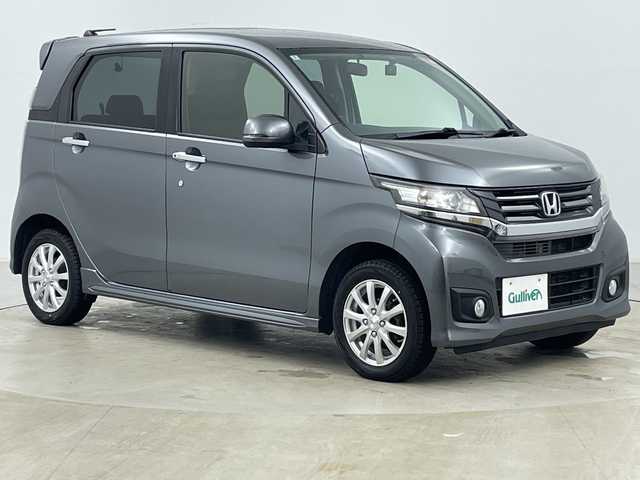 ホンダ Ｎ ＷＧＮ カスタム G 秋田県 2014(平26)年 9万km ポリッシュドメタルメタリック ・4WD/・社外ナビ/・CD&AM&FM&フルセグTV/・バックカメラ/・ETC/・ドアミラーヒーター/・社外ドライブレコーダー前後/・社外レーダー/・キセノンヘッドライト/・オートライト/・プッシュスタート/・スマートキー/・社外エンジンスターター/・積込夏タイヤ社外AW付