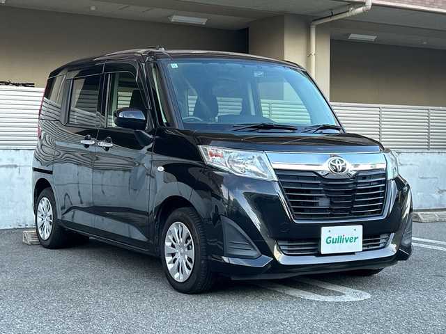 トヨタ ルーミー X 大阪府 2018(平30)年 4.2万km ブラックマイカメタリック 社外7インチナビ（AVN-R8W）/・AM/FM/フルセグ/BT/バックカメラ/片側パワースライドドア/前後ドライブレコーダー/オートライト/プッシュスタート/スマートキー/電動格納ミラー/ステアリングスイッチ/スペアキー/保証書