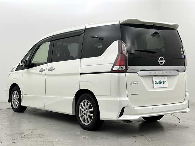 日産 セレナ ハイウェイスターVセレクションⅡ 宮城県 2019(令1)年 6.1万km ブリリアントホワイトパール 禁煙車/純正フリップダウンモニター/プロパイロット/アラウンドビューモニター/エマージェンシーブレーキ/車線逸脱警報/インテリジェントパーキングアシスト/両側パワースライドドア/純正9インチナビ/・BT.CD.DVD.SD/・フルセグTV/ETC/ドライブレコーダー（FR）/LEDヘッドライト/フォグライト/革巻きステアリング/ステアリングスイッチ/プッシュスタート/スマートキー×2/電動パーキングブレーキ/純正フロアマット/社外15インチAW/純正ドアバイザー/ロールサンシェード