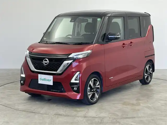 日産 ルークス HWS Gターボ プロパイロットED 群馬県 2021(令3)年 3.5万km スパークリングレッド/ブラック 純正９型ナビ　全方位カメラ　プロパイロット　エマブレ　レーダークルーズ　Ａハイビーム　レーンキープ　両側パワスラ　コーナーセンサー　ＬＥＤヘッド　ＬＥＤフォグ　ＥＴＣ　後部サーキュレーター　純正アルミ