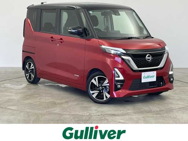 日産 ルークス HWS Gターボ プロパイロットED 群馬県 2021(令3)年 3.5万km スパークリングレッド/ブラック 純正９型ナビ　全方位カメラ　プロパイロット　エマブレ　レーダークルーズ　Ａハイビーム　レーンキープ　両側パワスラ　コーナーセンサー　ＬＥＤヘッド　ＬＥＤフォグ　ＥＴＣ　後部サーキュレーター　純正アルミ