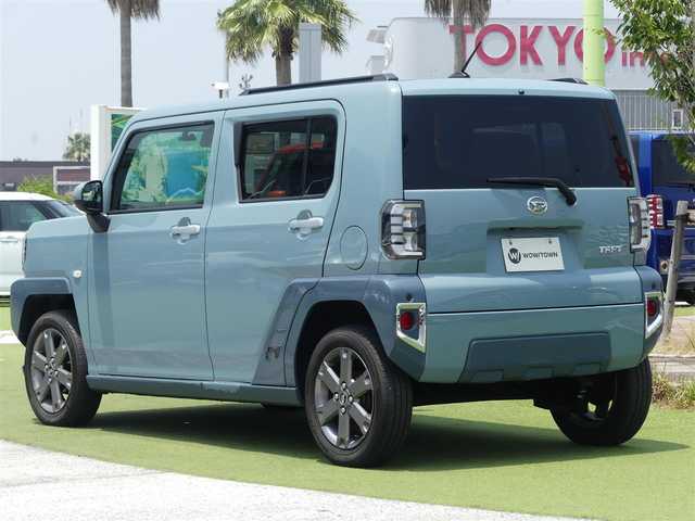 ダイハツ タフト G ターボ 千葉県 2022(令4)年 1.9万km レイクブルーメタリック スマートアシスト/クルーズコントロール/エコアイドル/スカイフィールトップ/純正メモリーナビ/地デジTV/【DVD/CD再生機能　Bluetooth接続】/バックカメラ/ドライブレコーダー/前席シートヒーター/革巻きステアリング/ETC/LEDヘッドライト/フォグライト/コーナーセンサー/純正15インチアルミホイル/サイド/カーテンエアバッグ/キーフリーシステム
