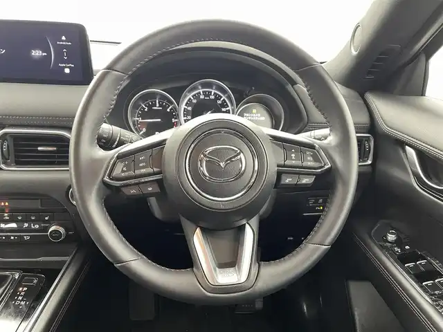 マツダ ＣＸ－８ XD ブラックトーンエディション 熊本県 2023(令5)年 2.9万km プラチナクォーツメタリック 純正ナビ（ＡｐｐｌＣａｒＰｌａｙ・ＡｎｄｒｏｉｄＡｕｔｏ・ＢＴ・フルセグ・ＵＳＢ）/全周囲カメラ　/社外前後ドライブレコーダー（ZDR016）　/ＥＴＣ　/レーダークルーズコントロール　/衝突軽減ブレーキ/レーンキープアシスト/ブラインドスポットモニター/ドライバーアテンションアラート/横滑り防止/アイドリングストップ/前後クリアランスソナー　/前席2列目シートヒーター/前席パワーシート/置くだけ充電/ハーフレザーシート/純正フロアマット/純正19インチAW/オートライト/LEDヘッドライト/スマートキー/プッシュスタート/保証書/取扱説明書