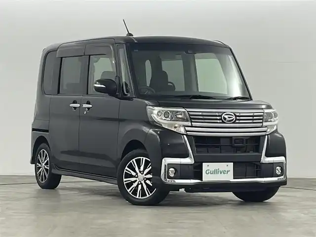 ダイハツ タント カスタム X トップED SAⅡ 福島県 2016(平28)年 3.7万km ブラックマイカメタリック ワンオーナー/スマートアシストIII/・衝突軽減ブレーキ/・車線逸脱警報/・コーナーセンサー（前後）/純正7型SDナビ/・フルセグTV/・BT.CD/DVD.AUX.AM/FM.USB/バックカメラ/純正AW/LEDヘッドライト/ハーフレザーシート/片側パワースライドドア/ステアリングスイッチ/プッシュスタート/スマートキー/純正フロアマット/アイドリングストップ/ドアバイザー