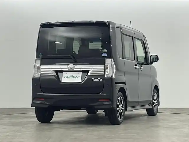 ダイハツ タント カスタム X トップED SAⅡ 福島県 2016(平28)年 3.7万km ブラックマイカメタリック ワンオーナー/スマートアシストIII/・衝突軽減ブレーキ/・車線逸脱警報/・コーナーセンサー（前後）/純正7型SDナビ/・フルセグTV/・BT.CD/DVD.AUX.AM/FM.USB/バックカメラ/純正AW/LEDヘッドライト/ハーフレザーシート/片側パワースライドドア/ステアリングスイッチ/プッシュスタート/スマートキー/純正フロアマット/アイドリングストップ/ドアバイザー