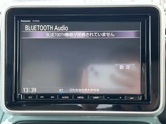 スズキ スペーシア HYBRID X 茨城県 2019(平31)年 5.9万km オフブルーメタリック/ホワイト2トーン ワンオーナー/社外8インチナビ/(CD/DVD/BT/フルセグ)/衝突軽減ブレーキ/両側パワースライドドア/ルーフレール/オートライト/社外14インチAW/スマートキー/プッシュスタート/シートカバー/ETC