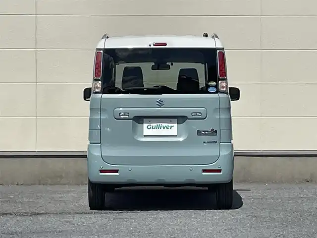 スズキ スペーシア HYBRID X 茨城県 2019(平31)年 5.9万km オフブルーメタリック/ホワイト2トーン ワンオーナー/社外8インチナビ/(CD/DVD/BT/フルセグ)/衝突軽減ブレーキ/両側パワースライドドア/ルーフレール/オートライト/社外14インチAW/スマートキー/プッシュスタート/シートカバー/ETC