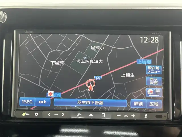 スズキ スペーシア カスタム HYBRID XS ターボ 埼玉県 2021(令3)年 5.7万km ピュアホワイトP 両側パワースライドドア　　ハーフレザーシート　シートヒーター　　衝突被害軽減ブレーキ　メモリーナビ　Ｂｌｕｅｔｏｏｔｈ　フルセグＴＶ　ＭＳＶ　ドライブレコーダー　ＬＥＤライト　オートライト　Ｒソナー