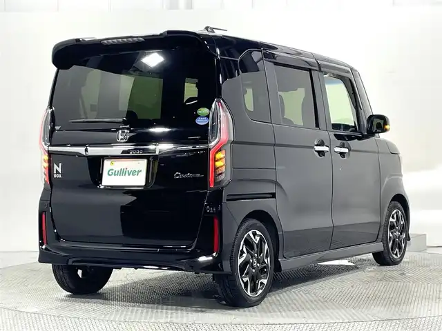 ホンダ Ｎ ＢＯＸ カスタム G L ターボ ホンダセンシング 大阪府 2018(平30)年 2.1万km クリスタルブラックパール ターボ　純正ナビＴＶ　ハーフレザー　レーダークルコン　衝突軽減　バックカメラ　ＥＴＣ　ドラレコ　両側パワスラ　オートハイビーム　レーンアシスト　アイドリングストップ　オートライト　ＬＥＤヘッドライト