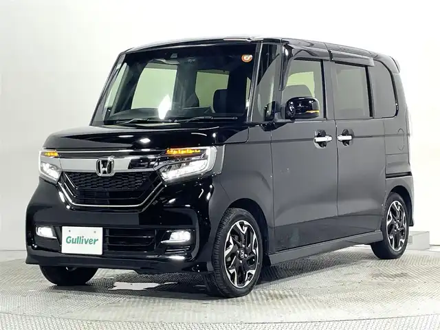 ホンダ Ｎ ＢＯＸ カスタム G L ターボ ホンダセンシング 大阪府 2018(平30)年 2.1万km クリスタルブラックパール ターボ　純正ナビＴＶ　ハーフレザー　レーダークルコン　衝突軽減　バックカメラ　ＥＴＣ　ドラレコ　両側パワスラ　オートハイビーム　レーンアシスト　アイドリングストップ　オートライト　ＬＥＤヘッドライト