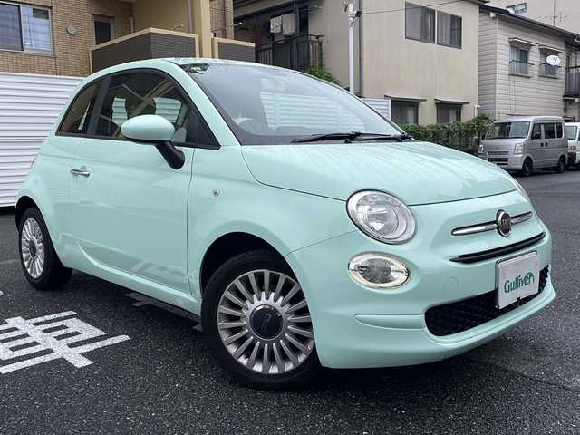 フィアット ５００ スーパーポップ チョコムーED 栃木県 2019(令1)年 6.4万km ライトブルー /登録時走行距離/　　　　　　　63600キロ/ワンオーナー/社外ナビ/バックカメラ/地デジ/スペアキー×１/ETC/新車時整備手帳/　　【保証書】/取扱説明書/