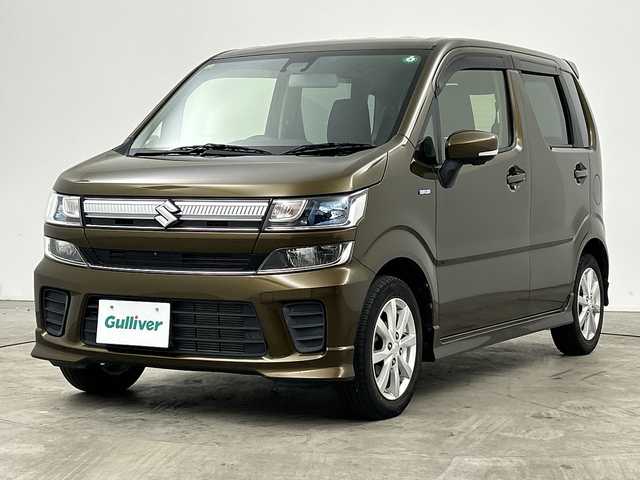 スズキ ワゴンＲ HYBRID FZ 三重県 2017(平29)年 2.6万km ブレイブカーキP /禁煙車//純正ナビ/ＣＤ／ＤＶＤ／フルセグTV/Ｂｌｕｅｔｏｏｔｈ／ＡｐｐｌｅＣａｒＰｌａｙ／ＡｎｄｒｏｉｄＡｕｔｏ//全方位モニター//衝突軽減ブレーキ//セーフティパッケージ装着車//ヘッドアップディスプレイ//革巻きステアリング//ステアリングスイッチ//ステアリングチルド機構//ウィンカー・電動格納式ミラー//プッシュスタート//スペアキー//オートライト//サイドバイザー//リアワイパー//純正14インチアルミ//純正フロアマット