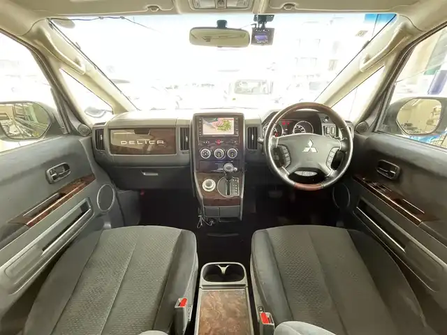三菱 デリカＤ：５ シャモニー 千葉県 2010(平22)年 12.1万km コスミックブルーマイカ ４WD/メッキドアミラー/本革巻きステアリング/パドルシフト/ドラレコ/HDDナビ/（ワンセグTV/CD/DVD/AM・FM)/純正AW/ETC/取扱説明書