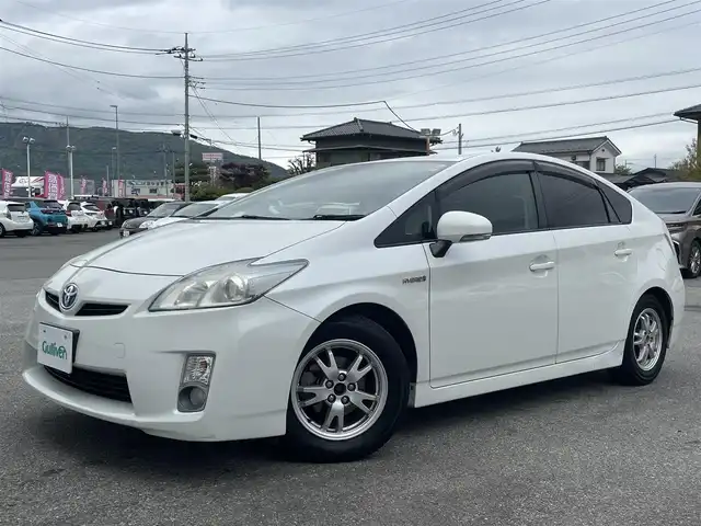 トヨタ プリウス S 山梨県 2010(平22)年 11.1万km ホワイトパールクリスタルシャイン 純正HDDナビ/純正CD/DVD/TV/Bluetooth接続/バックカメラ/ETC/LEDヘッドライト/LEDフォグランプ/マフラーカッター
