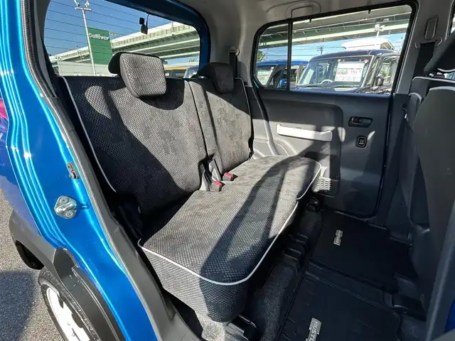 スズキ ハスラー G 愛知県 2018(平30)年 7.4万km ブリスクブルーメタリック/ホワイト2トーンルーフ サイドバイザー/純正フロアマット/社外SDナビ/FM/AM/USB/SD/DISC/フルセグTV/BT/バックカメラ/社外ドラレコ/ビルトインETC/ベンチシート/前席シートヒーター/純正15インチスチールホイール/レーンキープアシスト/衝突被害軽減ブレーキ/デュアルセンサーブレーキ//アイドリングストップ/電動格納ミラー/保証書/取扱説明書/スペアキー/スマートキー