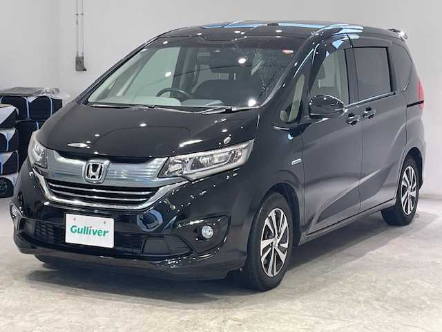 ホンダ フリード＋ ハイブリット EX 宮城県 2017(平29)年 10.4万km クリスタルブラックパール ホンダセンシング/・衝突軽減システム/・レーンキープアシスト/・CMBS/・ACC/・先行車発進お知らせ/・路外逸脱抑制機能/・標識認識機能/・車線逸脱警報装置/社外ナビ/・バックカメラ/・ETC/・Bluetooth/・CD/DVD/アイドリングストップ/革巻きステアリング/・ステアリングスイッチ/プッシュスタート/・スマートキー/純正アルミホイール/純正フロアマット/LEDヘッドライト/・フォグランプ/・オートライト