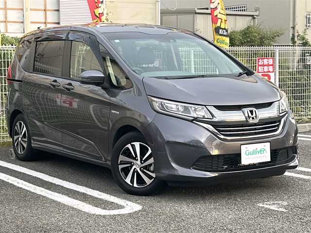 ホンダ フリード ハイブリット EX 兵庫県 2019(平31)年 5.1万km モダンスティールM ワンオーナー/純正インターナビ/CD/DVD/Bluetooth/フルセグTV/バックカメラ/ホンダセンシング/アダプティブクルーズコントロール/両側パワースライドドア/純正ドライブレコーダー/ビルトインETC/LEDヘッドランプ/オートライト/アクティブコーナリングランプ/コンフォートビューパッケージ/前席シートヒーター/ロールサンシェード/プラズマクラスター付オートエアコン/リアヒーターダクト/純正15インチAW/保証書/取説/スペアキー