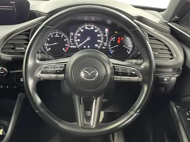 マツダ マツダ３ファストバック 15S ツーリング 大阪府 2019(令1)年 4.7万km ジェットブラックマイカ 純正ナビＴＶ　レーダークルコン　バックカメラ　ＥＴＣ　クリアランスソナー　衝突軽減　ＢＳＭ　レーンアシスト　アイドリングストップ　スマートキー　ＨＵＤ　ＬＥＤヘッドライト　フルエアロ　プッシュスタート