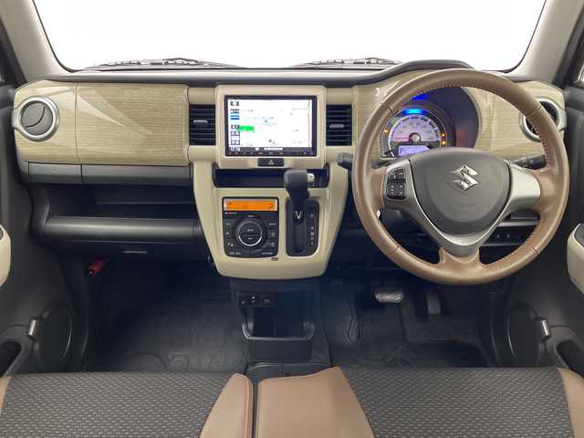 スズキ ハスラー ワンダラー 愛知県 2019(令1)年 6.7万km ブルーイッシュブラックパール3/ウッディブラウン2トーンルーフ 純正ナビ/シートヒーター/ルーフレール/HIDヘッドライト/オートライト/フルセグ/CD DVD/Bluetooth/ステアリングスイッチ/スマートキー/プッシュスタート