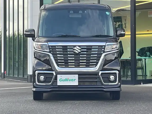 スズキ スペーシア カスタム HYBRID XS ターボ 鹿児島県 2020(令2)年 4.1万km アーバンブラウンパールメタリック スズキセーフティサポート/ターボ/8インチメモリナビ/　　CD/DVD/MSV/フルセグTV/バックカメラ/両側パワースライド/追従機能付きクルーズコントロール/LEDオートライト/ハーフレザーシート/シートヒーター/純正15インチアルミホイール/オートエアコン/パーソナルテーブル/パドルシフト/スマートキー