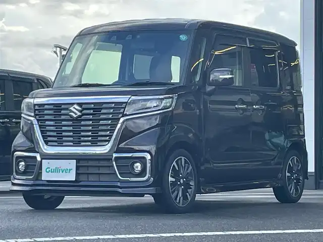 スズキ スペーシア カスタム HYBRID XS ターボ 鹿児島県 2020(令2)年 4.1万km アーバンブラウンパールメタリック スズキセーフティサポート/ターボ/8インチメモリナビ/　　CD/DVD/MSV/フルセグTV/バックカメラ/両側パワースライド/追従機能付きクルーズコントロール/LEDオートライト/ハーフレザーシート/シートヒーター/純正15インチアルミホイール/オートエアコン/パーソナルテーブル/パドルシフト/スマートキー
