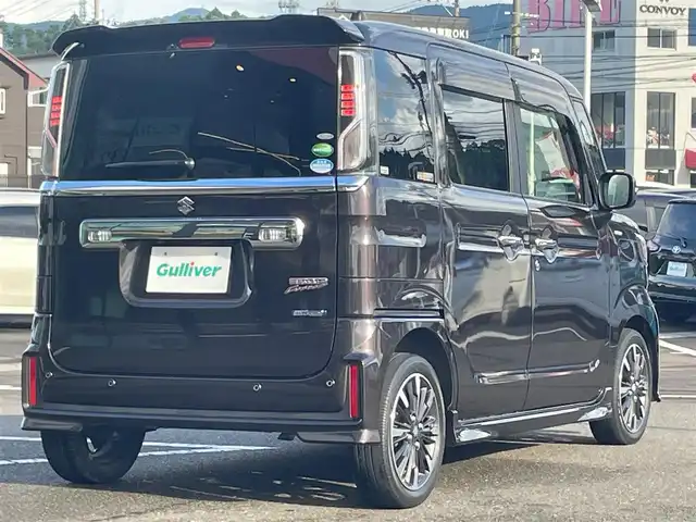 スズキ スペーシア カスタム HYBRID XS ターボ 鹿児島県 2020(令2)年 4.1万km アーバンブラウンパールメタリック スズキセーフティサポート/ターボ/8インチメモリナビ/　　CD/DVD/MSV/フルセグTV/バックカメラ/両側パワースライド/追従機能付きクルーズコントロール/LEDオートライト/ハーフレザーシート/シートヒーター/純正15インチアルミホイール/オートエアコン/パーソナルテーブル/パドルシフト/スマートキー