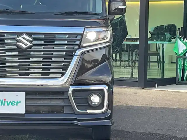 スズキ スペーシア カスタム HYBRID XS ターボ 鹿児島県 2020(令2)年 4.1万km アーバンブラウンパールメタリック スズキセーフティサポート/ターボ/8インチメモリナビ/　　CD/DVD/MSV/フルセグTV/バックカメラ/両側パワースライド/追従機能付きクルーズコントロール/LEDオートライト/ハーフレザーシート/シートヒーター/純正15インチアルミホイール/オートエアコン/パーソナルテーブル/パドルシフト/スマートキー