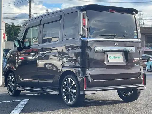 スズキ スペーシア カスタム HYBRID XS ターボ 鹿児島県 2020(令2)年 4.1万km アーバンブラウンパールメタリック スズキセーフティサポート/ターボ/8インチメモリナビ/　　CD/DVD/MSV/フルセグTV/バックカメラ/両側パワースライド/追従機能付きクルーズコントロール/LEDオートライト/ハーフレザーシート/シートヒーター/純正15インチアルミホイール/オートエアコン/パーソナルテーブル/パドルシフト/スマートキー