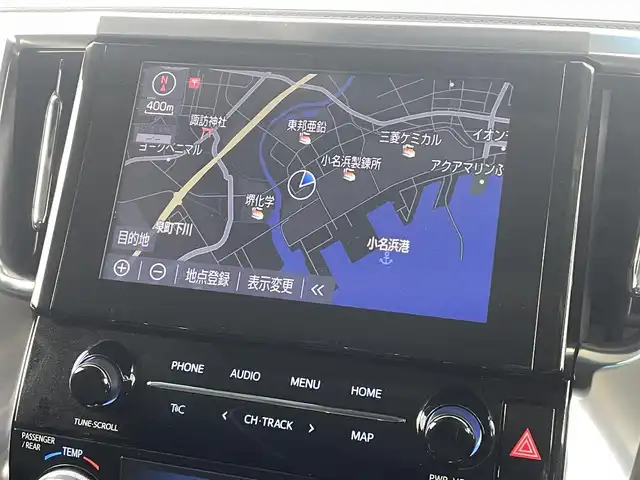 トヨタ アルファード S Cパッケージ 福島県 2022(令4)年 1.9万km ブラック トヨタセーフティセンス/・車線逸脱警報装置/・盗難防止装置/・衝突被害軽減ブレーキ/・コーナーセンサー前後/・ブラインドスポット/・デジタルインナーミラー/・レーンキープアシスト/・リアクロストラフィックアラート/・ロードサインアシスト/・レーダークルーズコントロール/・オートブレーキホールド/・電子パーキング/・オートマチックハイビーム/純正ナビ/・フルセグTV/BT/USB/DVD/AM/FM/・前後ドライブレコーダー/・バックカメラ/・ETC/両側パワースライドドア/・電動リアゲート/革張ステアリング/・ステアリングリモコン/・ステアリングヒーター/レザーシート/・D+N席パワーシート/・D+N席シートヒーター/・D+N席エアシート/ウォークスルー/・3列シート/プッシュスタート/・スマートキー/・スペアキー/LEDヘッドライト/・フォグライト/・オートライト/サンルーフ/ドアバイザー/社外22インチアルミ（FLEDERMAUS）/純正フロアマット/車高調/カーテシーライト