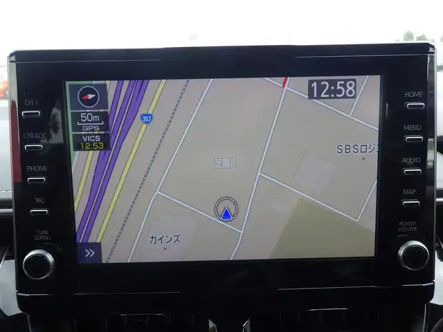 トヨタ カローラツーリング ハイブリッド ダブルバイビー 千葉県 2021(令3)年 5万km スパークリングブラックパールクリスタルシャイン 215/45R17/Toyota Safety Sense/・プリクラッシュセーフティ/・レーンディパーチャーアラート/・オートハイビーム/・レーダークルーズコントロール/・ブラインドスポットモニター/・RCTA（リヤクロストラフィックアラート）/9インチ純正コネクティッドナビ/地デジTV/【DVD/CD再生機能 Bluetooth接続】/バックカメラ/ドライブレコーダー（前後撮影）【GL-05AP】/ハーフレザーシート/前席シートヒーター/革巻きステアリング/ステアリングヒーター/ステアリングスイッチ/ETC/LEDヘッドライト/フォグライト/ウインカーミラー/クリアランスソナー/純正17インチアルミホイル/サイド/カーテン/ニーエアバッグ/スマートキー