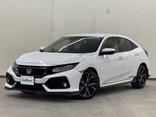 ホンダ シビック ハッチバック 道央・札幌 2018(平30)年 6.5万km ホワイトオーキッドパール /社外ナビ：MDV-D504BT/（CD/DVD/SD/BT/ラジオ/フルセグ）//レーダークルーズコントロール//LEDヘッドライト//衝突被害軽減システム//アイドリングストップ//横滑り防止機能//レーンキープアシスト//アイドリングストップ//社外ドライブレコーダー//ビルトインETC//オートライト//フォグライト//オートエアコン//スペアキー