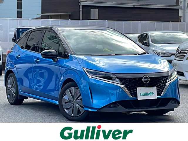 日産 ノート X 福岡県 2022(令4)年 2.2万km ビビットブルー / スーパーブラック 2トーン ワンオーナー　/レーダークルーズコントロール　/純正メーカーナビ（Ｂｌｕｅｔｏｏｔｈ・ＴＶ・ラジオ）/全方位カメラ　/バックモニター　/ビルトインＥＴＣ２．０　/ブラインドスポットモニター/前方ドライブレコーダー　/ＬＥＤライト　/ＨＤＭＩ入力端子/USB入力端子/C-type入力端子/純正フロアマット/プッシュスタート/スマートキー/保証書/取扱説明書