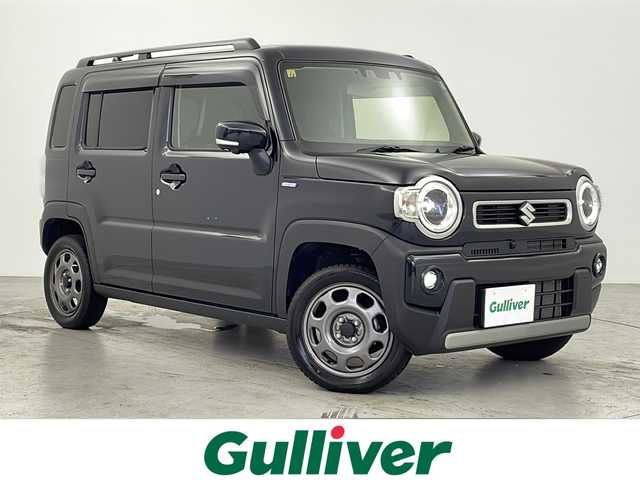 スズキ ハスラー HYBRID X ターボ 愛知県 2023(令5)年 3.6万km ブルーイッシュブラックパール3 純正9インチメモリナビ/・DVD再生機能有/・フルセグテレビ/・AM/FMラジオ/・Bluetooth、USB/全方位カメラ/バックカメラ/ビルトインETC/レーダークルーズコントロール/運転席・助手席シートヒーター/USB充電口×２/ステアリングスイッチ/パドルシフト/純正フロアマット/純正15インチスチールホイール/スマートキー/プッシュアップスタート/フォグランプ/アイドリングストップ/デュアルカメラブレーキサポート	/誤発進抑制機能/後退時ブレーキサポート/リヤパーキングセンサー/車線逸脱警報機能/車線逸脱抑制機能/ふらつき警報機能/先行車発進お知らせ機能/盗難防止装置