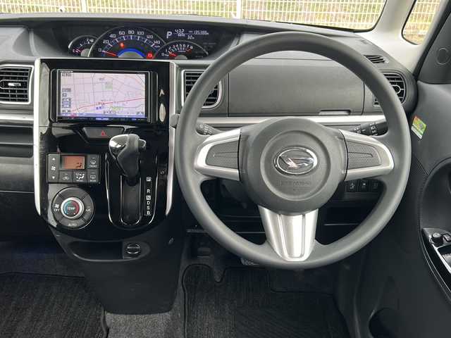 ダイハツ タント カスタム X SA 富山県 2014(平26)年 13.6万km ブラックマイカメタリック ４ＷＤ　/アルミホイール（純正）　/社外ＨＤＤナビ【フルセグＴＶ／ＤＶＤ／ＣＤ】　/衝突被害軽減システム　/横滑り防止装置　/オートエアコン　/スタッドレスタイヤ積込　/フォグランプ　/ＥＴＣ　/片側パワースライドドア/エンジンスタートボタン/ベンチシート/エアバッグ【W+サイド】/ドアバイザー