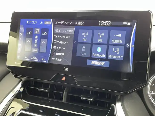 トヨタ ハリアー Z レザーパッケージ 熊本県 2020(令2)年 6.1万km ホワイトパールクリスタルシャイン モデリスタエアロ　/ＪＢＬサウンド　/純正ナビ　/全周囲カメラ　/ビルトインＥＴＣ２．０　/トヨタセーフティーセンス/・プリクラッシュセーフティ/・レーントレーシングアシスト/・レーダークルーズコントロール/・ロードサインアシスト/・ブラインドスポットモニター/・リアクロストラフィックアラート/横滑り防止/後ろのみクリアランスソナー　/ステアリングヒーター　/前席シートヒーター/前席エアーシート　/前席パワーシート　/パワーバックドア/ヘッドアップディスプレイ/デジタルインナーミラー/オートブレーキホールド/純正フロアマット/純正19インチAW/オートライト/フォグランプ/スマートキー/プッシュスタート/スペアキー1本/取扱説明書