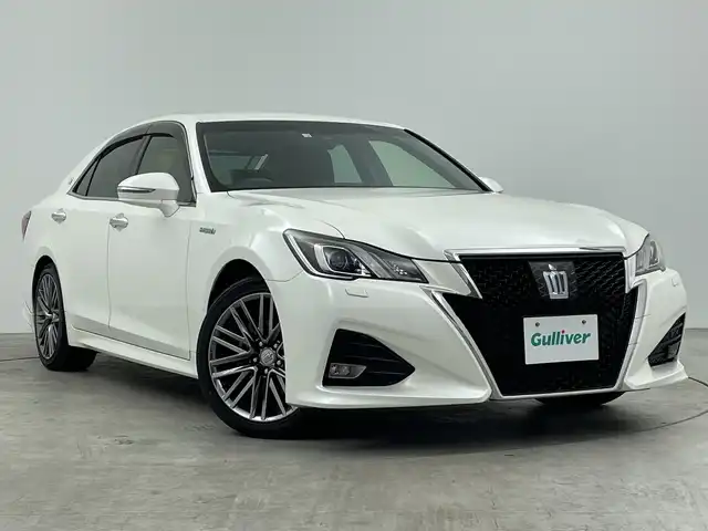 トヨタ クラウン ハイブリッド アスリートG 三重県 2016(平28)年 6.8万km ホワイトパールクリスタルシャイン 純正HDDナビ/Bluetooth/CD/DVD/Blu-ray/バックカメラ/トランクイージークローザー/レーダークルーズコントロール/プリクラッシュセーフティ/ハイビームアシスト/ブラインドスポットモニター/HID/純正18インチAW/クリアランスソナー（前後）/レザーシート /パワーシート/純正ビルトインETC2.0