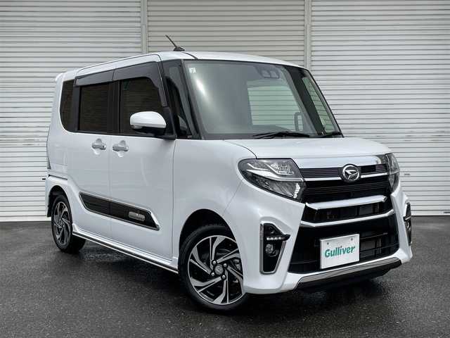 ダイハツ タント カスタム RS スタイルセレクション 福島県 2021(令3)年 2.1万km シャイニングホワイトパール ワンオーナー/4WD/純正メモリーナビ/CD/DVD/SD/BT/USB/フルセグTV/両側パワースライドドア/純正エンジンスターター/純正ドライブレコーダー/パノラマモニター/レーダークルーズコントロール/スマートアシスト/コーナーセンサー/アイドリングストップ/ステアリングリモコン/ハーフレザー調シート/シートヒーター/オートライト/LEDヘッドライト/フォグライト/ビルトインETC/プッシュスタート/ドアバイザー/フロアマット