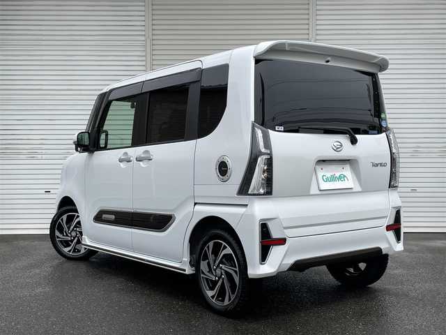 ダイハツ タント カスタム RS スタイルセレクション 福島県 2021(令3)年 2.1万km シャイニングホワイトパール ワンオーナー/4WD/純正メモリーナビ/CD/DVD/SD/BT/USB/フルセグTV/両側パワースライドドア/純正エンジンスターター/純正ドライブレコーダー/パノラマモニター/レーダークルーズコントロール/スマートアシスト/コーナーセンサー/アイドリングストップ/ステアリングリモコン/ハーフレザー調シート/シートヒーター/オートライト/LEDヘッドライト/フォグライト/ビルトインETC/プッシュスタート/ドアバイザー/フロアマット
